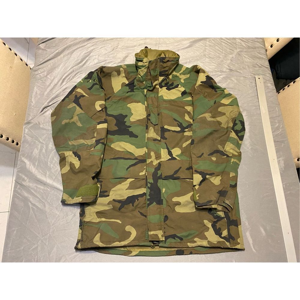 USMC Jacket Mens Small Camo US Army Parka Cold Weather ECWCS Woodland Camouflage